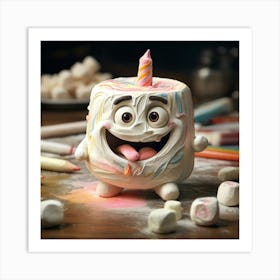 Mr Marshmallow 1 Art Print