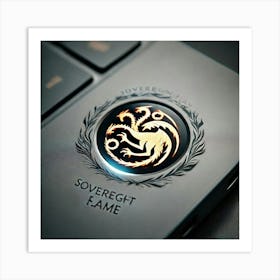 Sovereign Flame Laptop Power Button Art Print