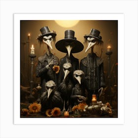 Family Of Ravens Art Print