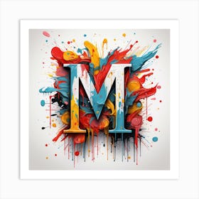 Letter M 3 Art Print