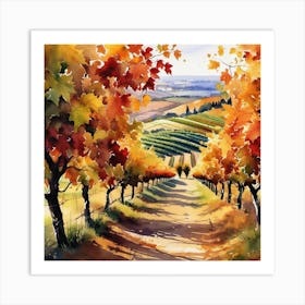 Vineyard Road Art Print