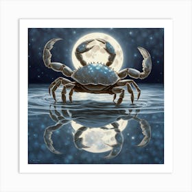 Crab In The Moonlight 24 Art Print