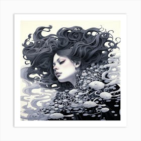 'The Woman In The Water' 1 Art Print