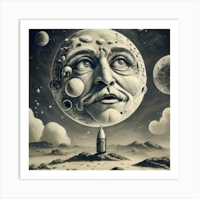 Man On The Moon Art Print