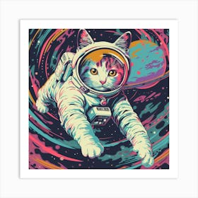 Cat In Space 9 Art Print