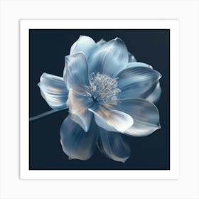 Blue Lotus Flower Art Print