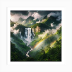 Rainbow In The Forest 1 Art Print