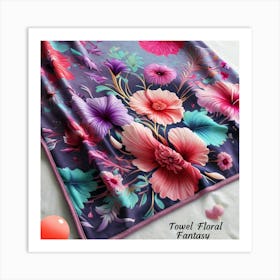 Towel design Floral fantasy Art Print