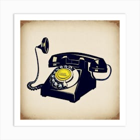 Vintage Telephone Art Print