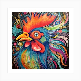 Zodiac Signs - Rooster Art Print