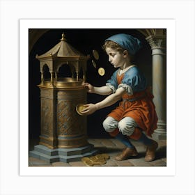 Boy Making a Wish Art Print