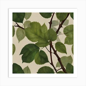 Default Draw A Closeup Of A Branch With Leaves In A Detailed S 1 (1) Art Print