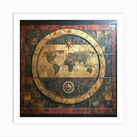 World Map Art 21 Art Print