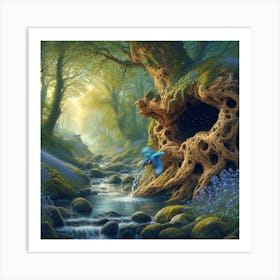 Stream In The Woods Art Print