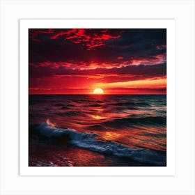 Sunset Over The Ocean 139 Art Print