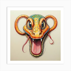 Snake Head 3 Art Print