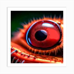 Red Eye Of A Bug Art Print