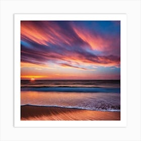 Sunset On The Beach 251 Art Print