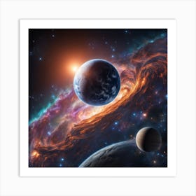 Stunning Deep Space Galaxies And Stars Art Hyperrealistic 908967256 Art Print