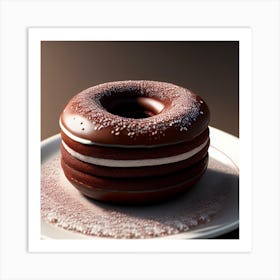 Chocolate Donut 1 Art Print