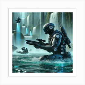 Cascade Sovereignty Scifi Torrent Scouts Art Print