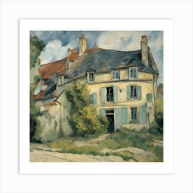 The House of Dr Gachet in Auvers-sur-Oise, Paul Cézanne Art Print Art Print