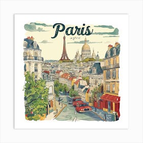 Paris Cityscape Art Print