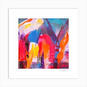 Contemporary art, modern art, mixing colors together, hope, renewal, strength, activity, vitality. American style.73 Art Print