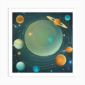 Solar System Canvas Art Art Print