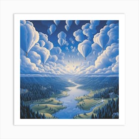 Hot Air Clouds Art Print