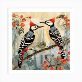 Bird In Nature Woodpecker 2 Art Print