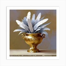 Feathers In A Vase Art Print