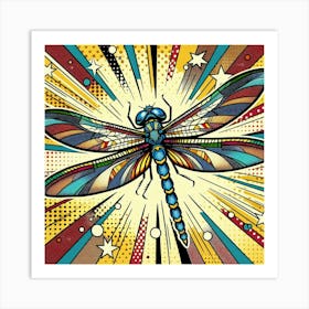 Pop Dragonfly Art Print