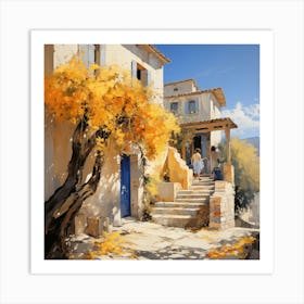 Aegean Village Art Print