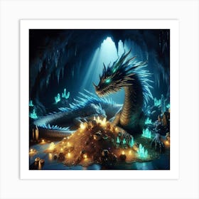 Dragon In The Cave paintings art print 1 Art Print