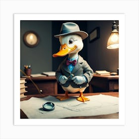 Duck In A Suit 19 Art Print