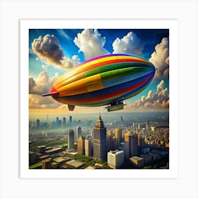 Colorful Airship Art Print