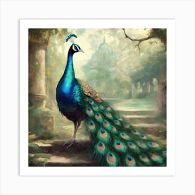 Peacock Art Print Art Print