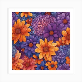 Dahlias 1 Art Print