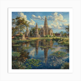 Ayutthaya Temple Art Print