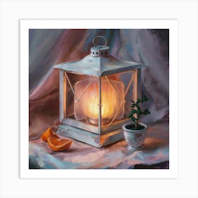 Lantern And Oranges Art Print