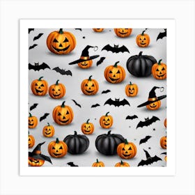 Halloween Pumpkins 10 Art Print