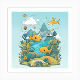 Fishes In The Sea Art Print