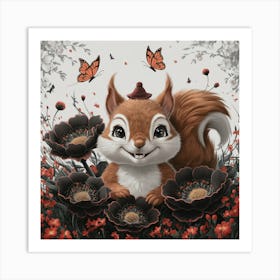 Smiling squirrel Art Print