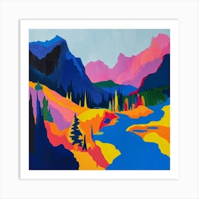 Colourful Abstract Jasper National Park Canada 6 Art Print