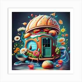 Burger House Art Print