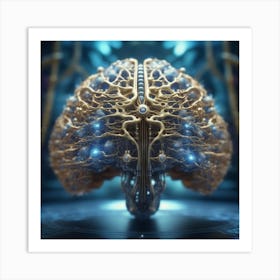 Futuristic Brain 46 Art Print