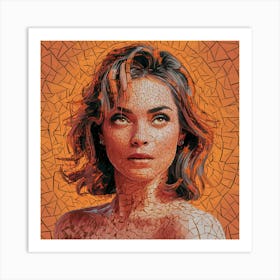 Girl In A Mosaic Art Print