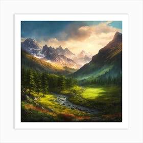 Deep Valleys 2 Art Print