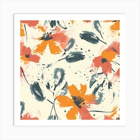 Orange Flowers Art Print